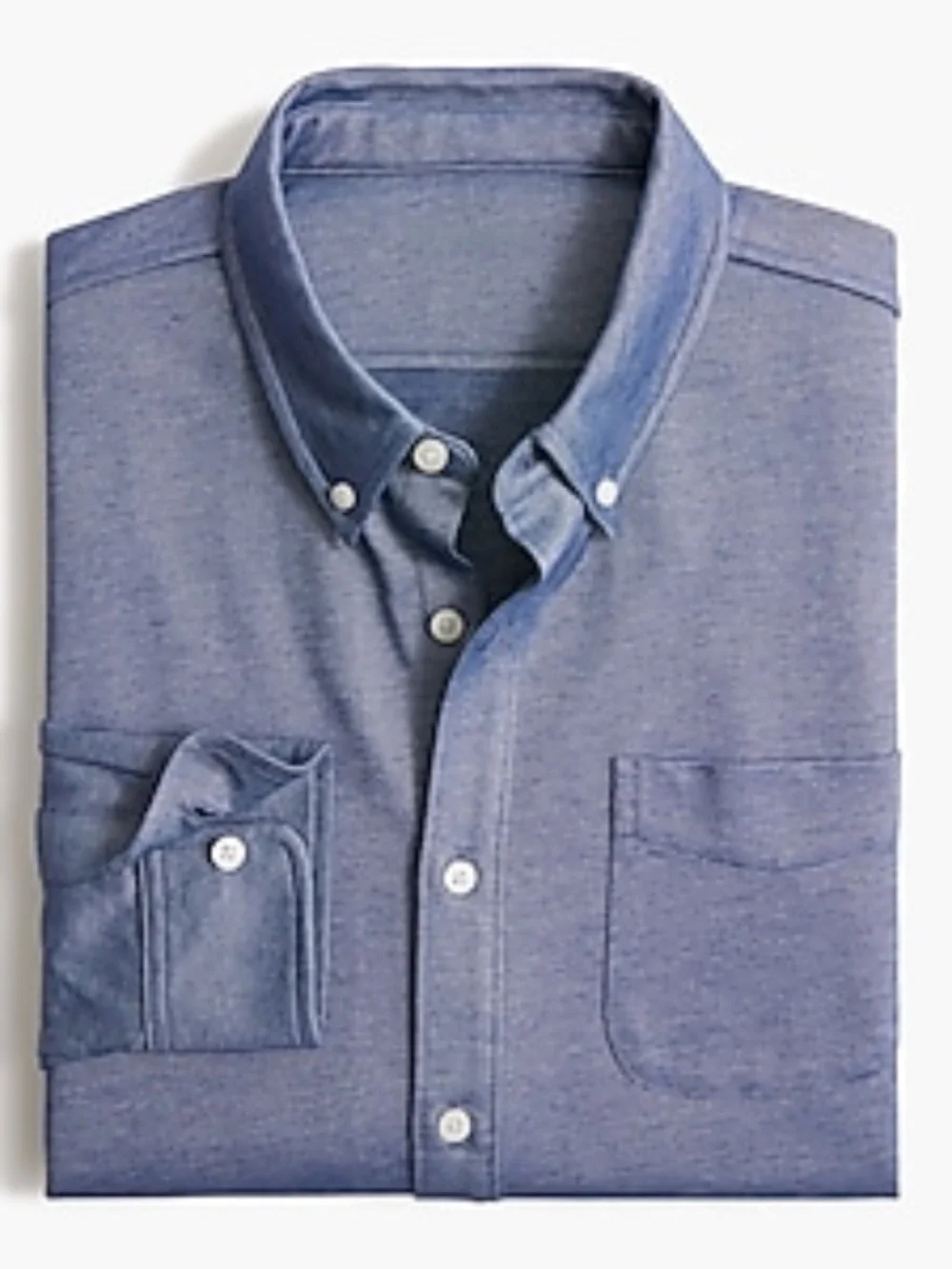 J.Crew Performance Knit Oxford Shirt for Men in Dusty Twilight Size XL